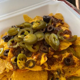 Nachos they have other options u can add, but we love jalapeños
