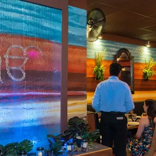 Waterfall Inside Restaurant