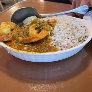 Fish and Shrimp Curry Bowl Lunch
