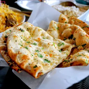 Garlic Naan ($6.99).