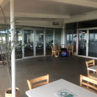 a table and chairs