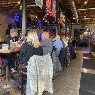people sitting at tables