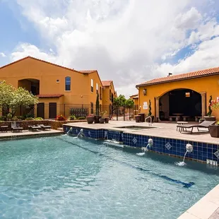 Front pool with spa.