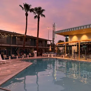 Poolside at Sunset
