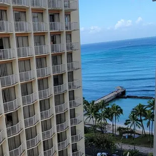 This is the partial view when I reached over the balcony of the room