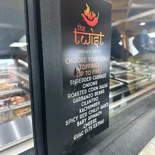 a sign in the window