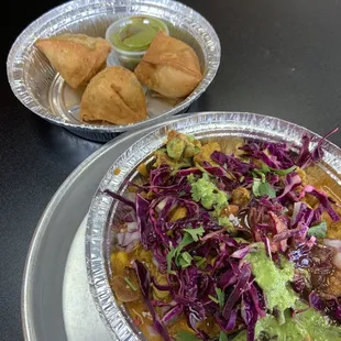 Rice bowl $9 3x Samosas $6