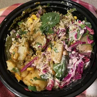 potatoes and vegetable on white rice