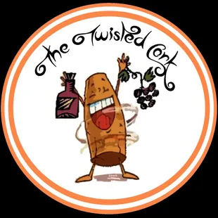 a cartoon character holding a bottle of wine