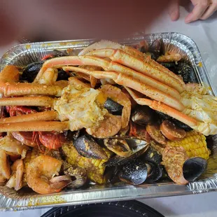 YUM  5 lbs seafood!! and more