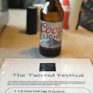 a bottle of beer on a table