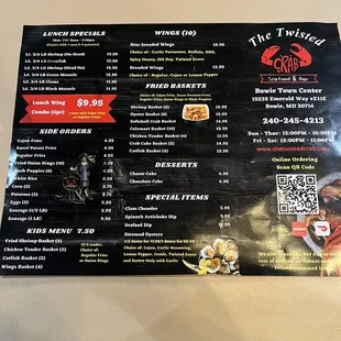 Menu pt. 1
