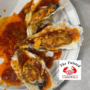  a plate of oysters