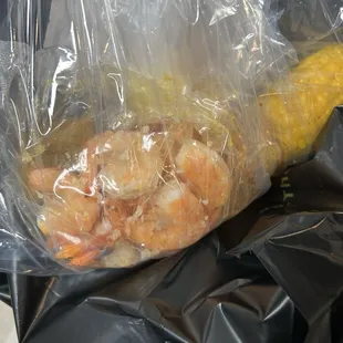 Shrimp boil with garlic butter (1corn 1 potato)