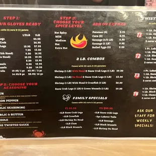 Menu back