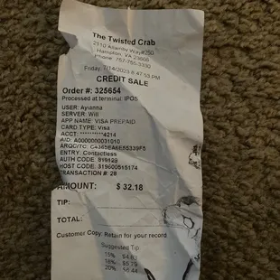 The receipt