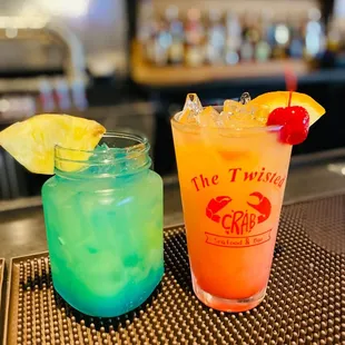 Left: Electric Lemonade Right: Bahama Mama