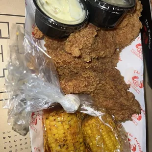 Fried Catfish (2) and 2 Corn