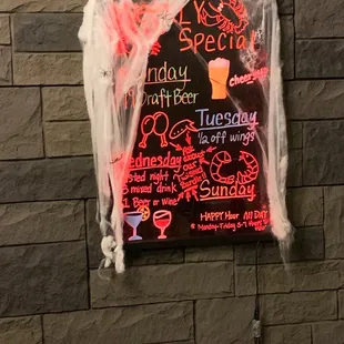 a sign for a special event