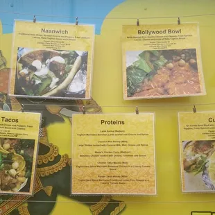 Twisted Indian food truck menu