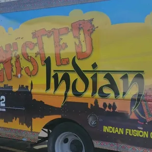 Twisted Indian food truck logo