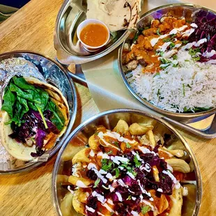 Naanwich, Bollywood Bowl, Yogi Fries