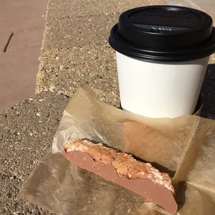 Chocalate biscotti &amp; dark roast.