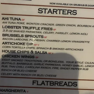 Starters as of 9/1/2021