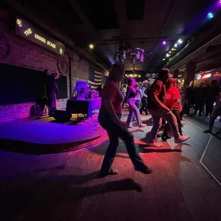 a group of people dancing