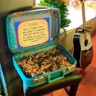 a guitar and a guitar case