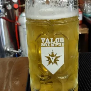 Big ole stein of cold refreshing beer.