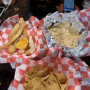 This was supposed to be pretzel sticks and buffalo chicken dip...