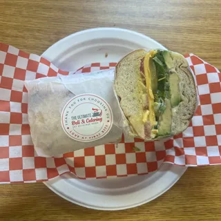 #9- Vegetarian w/Avocado , American Cheese, and Oil & Vinegar