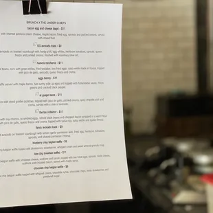 Eating options at The Under Chiefs