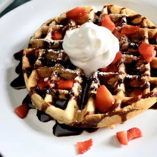 food, waffles