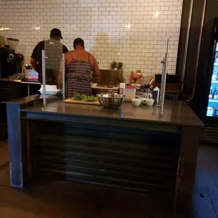 Makin' our food, literally besides Lift Coffee