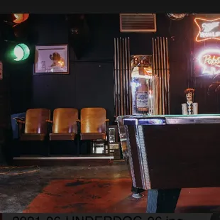 Pool table darts seating