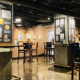 Interior with plenty to read about