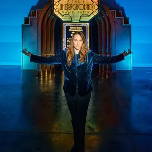 Game show experiences are led by a live hosts in a studio environment.