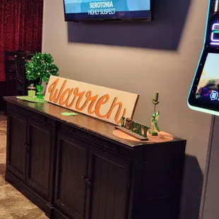 a video game and a television