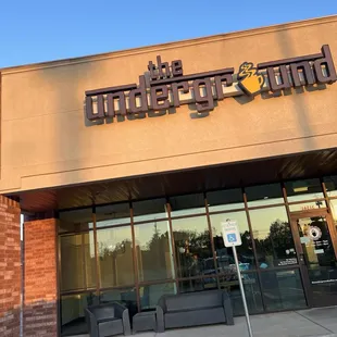 Looking at the front of the Underground Coffee