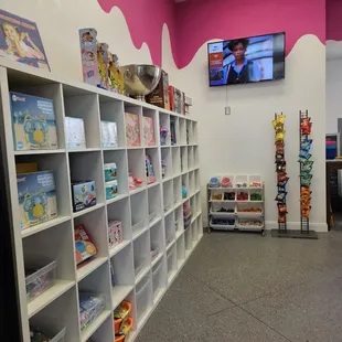 the inside of the store