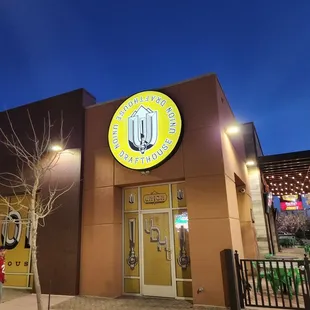 the front of the building