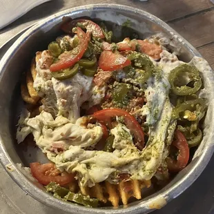 Waffle, French Fries and Nachos