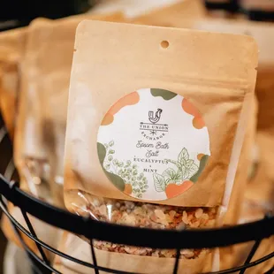 a basket of food items