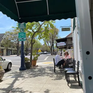 Outside the union hotel restaurant on first day.