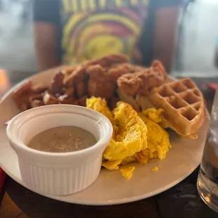 Chicken and waffles