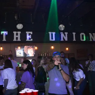 a group of people at a party