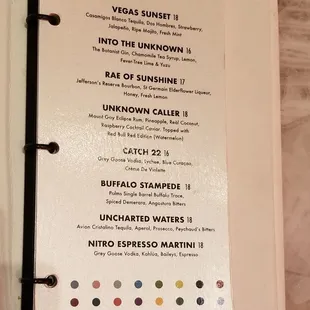 Menu as of 26 August 2024