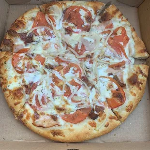 Turkey bacon ranch pizza-small